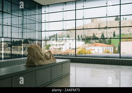 Athènes, Grèce - Décembre 22, 2019 : Exposition dans le Musée de l'Acropole à Athènes, Grèce, Europe Banque D'Images