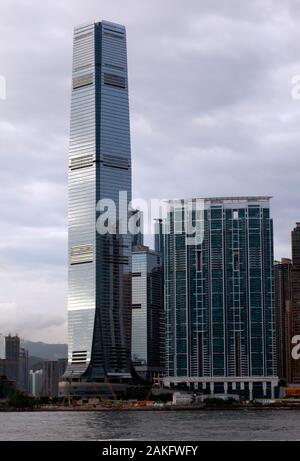 L'International Commerce Centre, West Kowloon, Tsim Sha Tsui, Hong Kong Banque D'Images