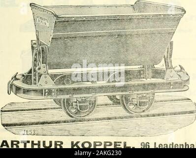 L'arpenteur et ingénieur municipal . PORTABLERAILWAYS TIPHNG^ FABRICANT DE CHARIOTS ÉCRIRE POUR CATALOGUE. &Lt ;•- Adresse télégraphique : DESCENDRE DE LONDRES ? UR KOPPEL, 96 Leadenhall Street, Londres, E.G.. Feu FER ESCAPESTAIR-CAS Banque D'Images