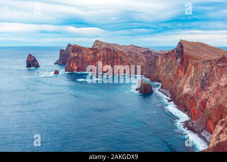 Ponta do Bode. La côte nord de l'île de Madère, Portugal Banque D'Images