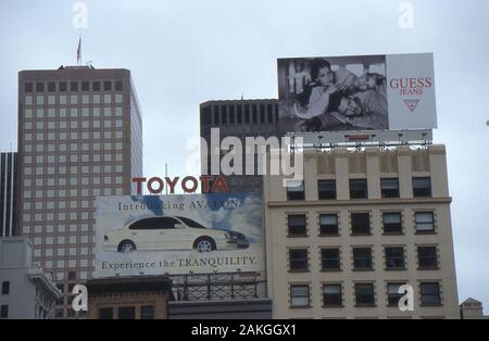 Des panneaux dans San Franisco, Union Square Banque D'Images