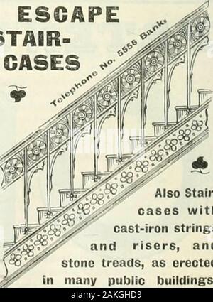 L'arpenteur et ingénieur municipal . [S PORTABLERAILWAYS FABRICANT ÉCRIRE POUR CATALOGUE. Adresse télégraphique:à la descente. Londres UR KOPPEL, 96 Leadenhall Street, LONDON, p. ex. ESCAPESTAIR-serre. Vrt-^j, ^^- escalier aussi y cas avec des chaînes en fer et les contremarches, et voies, comme pierre érigée dans de nombreuses buildingfs fAOORGATE. IRON WORKS CO. 41 FEATHERSTONE Street, l'E.C. AcGCST 19, 1898.] ET LE COMTÉ DE MÉCANICIEN. 267 installation étant capable d'deliverinp rninnto à 90 gallons par aheight de 200 pi. ; et la constniction d'un réservoir de service,pour contenir 100 000 p^thereabonts ou Ilons. Des copies imprimées de la Banque D'Images