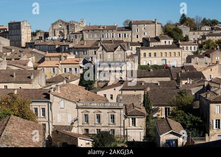 France, Gironde, Saint Emilion, vue de la ville haute de la 6700 dans la rue du Couvent Banque D'Images