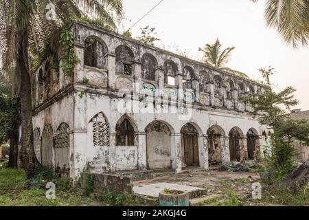 Côte d'Ivoire, Grand Bassam, ancienne maison coloniale Banque D'Images