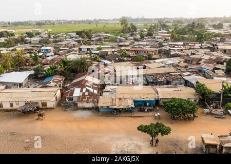 Côte d'Ivoire, Grand Bassam, sommaire des marches du phare Banque D'Images