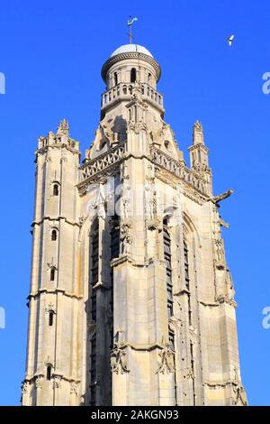 La France, l'Oise, Compiègne, église Saint-Jacques classée au Patrimoine Mondial de l'UNESCO au titre des chemins de Saint Jacques en France Banque D'Images