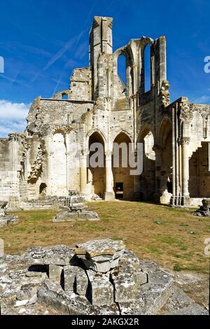 La France, l'Oise, Fontaine Chaalis, l'abbaye cistercienne de Chaalis et ses ruines médiévales appartenant au musée JACQUEMART André Banque D'Images