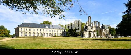 La France, l'Oise, Fontaine Chaalis, l'abbaye cistercienne de Chaalis et ses ruines médiévales appartenant au musée JACQUEMART André Banque D'Images