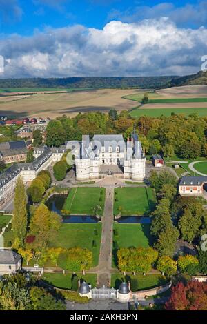 En France, en Seine-Martime, Mesnières-en-Bray, le Château (vue aérienne) Banque D'Images