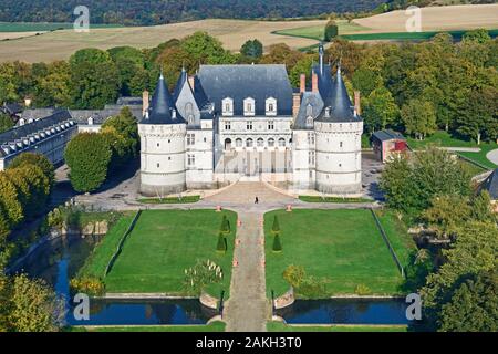 En France, en Seine-Martime, Mesnières-en-Bray, le Château (vue aérienne) Banque D'Images