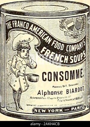 L'illustre magazine mensuel . Deux bonnes choses à manger un truc pour le dîner de Thanksgiving, le dîner de Noël, et tous les autres le dîner. Tortue verte.douce.poulet.Gombo de poulet.Mulligatawny.Purée de jeu.Mock Turtle.ox.Le consommé de queue.La tomate.. Le Français Bouillon. Julienne. Printanier. Bouillon de mouton. Légume. La viande bovine. Le pois. Chaudrée de palourdes. Bouillon de palourdes. Pearl le tapioca. Banque D'Images