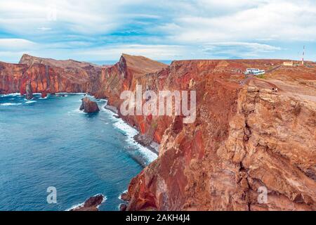 Ponta do Bode. La côte nord de l'île de Madère, Portugal Banque D'Images