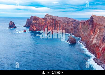 Ponta do Bode. La côte nord de l'île de Madère, Portugal Banque D'Images