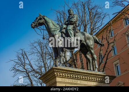 Voir à monument à Giuseppe Garibaldi à Bologne, Italie. Monument a été faite par Arnaldo Zocchi à 1900 Banque D'Images