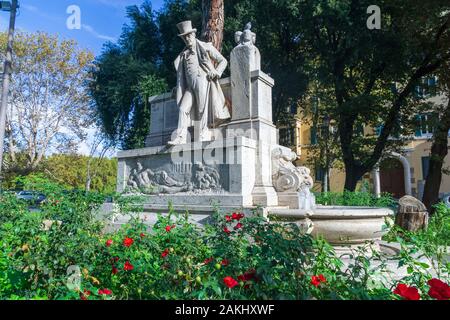 Monument à Giuseppe Gioachino Belli dans la rione de Trastevere, à Rome Italie Banque D'Images