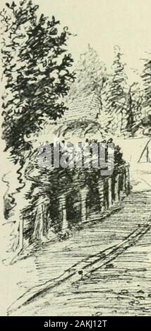 Routes et ruelles à Surrey . ---- Horscll^ l'Église. Chapitre XX les vieux villages WEY Woking.-derrière le voile.-Un Palais Royal.-Nécropole.-Whennot à creuser une tombe.-Stevens grumeleuse.-la-TheAnchor. Route Ripley et le chien Talbot. - Une boîte ouverte.-Teal par Crépuscule.-Ockham.-sept cours d'eau. - Newark.-Choucas deux shillings theDozen.-l.-Jardin Wisley Byfleet.-Un fantôme en elvet. Quelle que soit la façon dont vous pouvez choisir de voyager dans le Surrey, il est difficile d'éviter de faire un centre de Woking et arendezvous. Tous les trains s'arrêter là ; au moins, je ne peux pas 2i8 VIEUX WOKING chap. N'oubliez pas jamais en passant par la station Banque D'Images