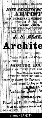 1876 Des Moines et Polk County, Iowa, City Directory . ROMNS ! BLOICIf,. Banque D'Images