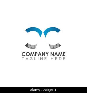 Lettre initiale avec le logo CC Creative Business moderne Typographie Vector Modèle. Résumé de Création de logo CC Lettre Illustration de Vecteur