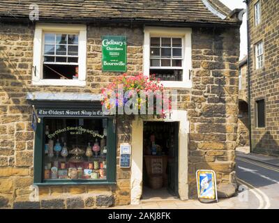 Le plus vieux Sweet Shop en Angleterre Nidderdale Campsites Canet-en-Roussillon North Yorkshire Angleterre Banque D'Images