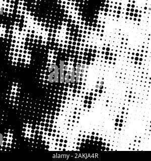 Gros et petits points noirs sur fond monochrome. Motif abstrait de cercles ronds. Banque D'Images