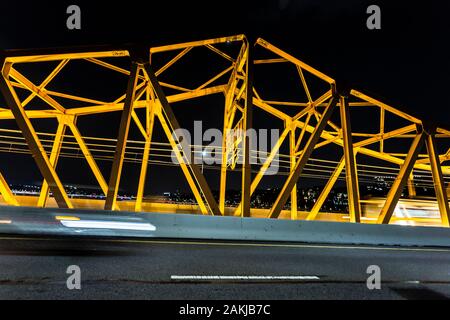 De nuit de Séoul. La vie nocturne de la Corée. Tourné à partir de la passerelle. La Corée du Sud Banque D'Images