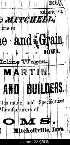 1876 Des Moines et Polk County, Iowa, City Directory . Banque D'Images