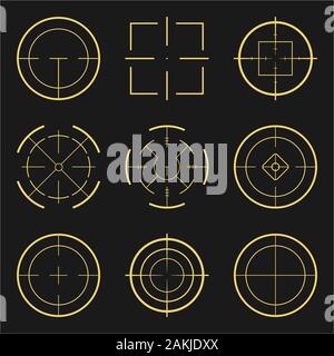 Objectif Cadres collection. Vector set cible Illustration de Vecteur