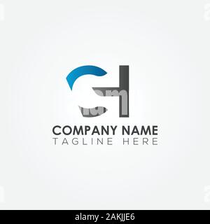 CH initiale Lettre avec logo Entreprise moderne créative Typographie Vector Modèle. Creative Résumé Lettre CH Logo Design Illustration de Vecteur