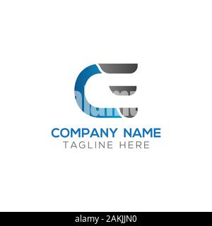 CE Logo Lettre initiale avec les créateurs d'entreprise moderne Typographie Vector Modèle. Creative Résumé LETTRE CE Logo Design Illustration de Vecteur