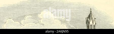 Chronique de l'ecclésiastique de l'Ecosse . ers tourné le canon sur le château du Cardinal Beaton.Le Golden Gate de l'abbaye (sur lequel peut être tracé le ReformiDgFlames de 1559) et au début de l'ordinaire, mais bien décoré, appelé la gueur-à savoir l'extrémité ouest de la cathédrale. Le sud-ouest de tourelle, mettant fin à 100 LE SIÈGE DE ST. ANDREWS, dans une lanterne octogonale, Pinnacle avec une fenêtre ronde, 100 pieds plus haut;le côté ouest du transept sud, et le mur sud de la Nef, avec quatre ados-Windows, subsistent encore. Une grande partie de la nef de douze Baies, 200 pieds par 62 pieds, était complète Banque D'Images