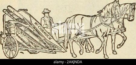 Catalogue Annuel : machines, d'engrais, semences, etc1917 . toujours été la norme de construction. Thereason en est que la machine a la fois progressedwith-il a été amélioré chaque yearso qu'il est maintenant un modèle de perfection. TheMcCormick excellentreputation Binder a naturellement un parce qu'il a fait un travail splendide forco de nombreuses années dans tous les pays du monde.Des milliers de ces machines sont en cours d'utilisation et qui eachfarmer featureswhich est propriétaire d'un apprécie la rendre efficace. Lorsque le grain est à la baisse et enchevêtrées, le McCormickBinder va réduire avec succès parce que le rabatteur^ ind la pl Banque D'Images