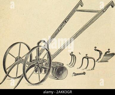 Farquhar's garden : annuel 1918 . Planète Jr. n° 25. Hill et combiné Semoir Semoir, Double et SingleWheel Hoe, cultivateur et charrue.. STEVENS PART DISTRIBUTEUR D'ENGRAIS. Banque D'Images