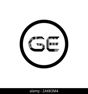 GE initiale Lettre Logo mixte. GE Lettre type modèle vecteur de conception de logo. Résumé Lettre GE Logo Design Illustration de Vecteur