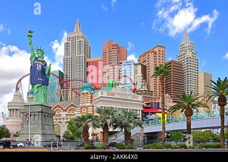 New York - New York Hotel and Casino Las Vegas, Nevada, USA 10-01-18 Banque D'Images