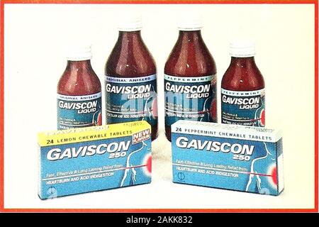 Le chimiste et pharmacien [ressource électronique] . Au-dessus du compteur 22 Janvier 1994 Place de la concurrence le nombre d'estomac traitement oneheartburn peut être une vraie douleur pour yourcustomers, mais le soulagement de l'indigestion brûlures d'andacid vient maintenant au citron,menthe poivrée et saveurs d'anis parce que vos clients voulaient avoir le choix, Gaviscon, le nombre de brûlures d'un remède dans les pharmacies, disponible dans deux nouvelles saveurs - peppermintflavored et liquide aromatisé Citron.comprimés Gaviscon ne marche pas tout seul apaiser la douleur. Il est rapide et reprise du travail continue de tenir le painaway.. Banque D'Images