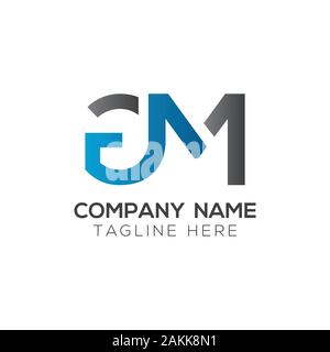 GM initiale Lettre Logo mixte. Lettre Type GM Design Logo vector modèle. Résumé Lettre logo design GM Illustration de Vecteur