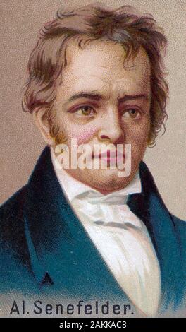 ALOIS SENEFELDER (§1771 -1834) acteur allemand et de l'inventeur de la lithographie Banque D'Images