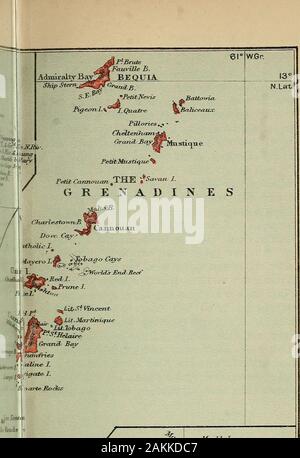 Le guide de poche pour les Antilles, la Guyane, le Honduras britannique, les Bermudes, l'espagnol, principale et le canal de Panama . Banque D'Images