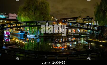 2019-12 Londres Camden et West End lumières à Noël Banque D'Images