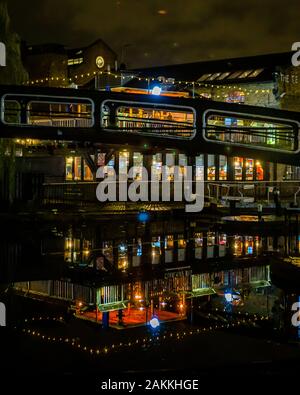 2019-12 Londres Camden et West End lumières à Noël Banque D'Images