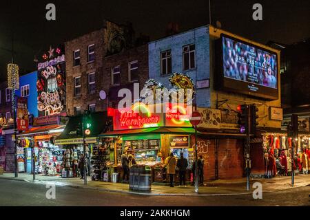2019-12 Londres Camden et West End lumières à Noël Banque D'Images