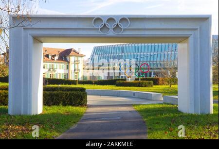 Lausanne, Suisse. 09Th Jan, 2020. Lausanne, Suisse - 09 janvier 2020 : Le Comité International Olympique, CIO Lausanne siège, Internationales Olympisches Komitee, Sport, Olympia | utilisée dans le monde entier : dpa Crédit/Alamy Live News Banque D'Images