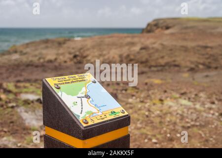 Martinique, FR - 16 août 2019 : Carte à la savane des Petrifications en Martinique Banque D'Images