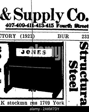 1921 Des Moines et Polk County, Iowa, City Directory . Idq. 3108 TelWalnut , Burrows Sylvester J express 1143 24 ème Burrows Ward R electr res 1409 California Burrows Wm une carpe J K & W H Gil-crest Co res 1370 15e tji Burrus Josie (c) (WID Harrison) Res530 pour e 27e j Burse Thos |W J (c) hlpr Joseph IDannenbaum res 1542 21ème Jas Burson M asst cashr NationalBankjrms 670 Iowa 36e BurStein voir également Bernstein et gravez-st dans^^214 Burstein Hiram adapter e res 623 LyonBurSteir. 3041^ 8e sur mesure, 213 Isaac res 1114 10thBurt cohtr 714 Arthur rms 38thBurt C W v-prés Iowa Leasing & Co Forage res Val juin |B Banque D'Images
