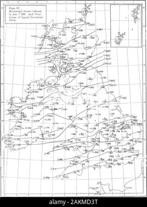 L'Bakerian Conférence : un levé magnétique des îles Britanniques pour la période du 1er janvier 1886 .  ,Ouest J3ewBia&gt;o ilfch Biioher Twrpv &.. Phil.Ttwis.18B0.A.PZate 7.. Wests, STewmazi lith. -I - l- : ?  + -  + ? -- ? :- +  +zA- Banque D'Images