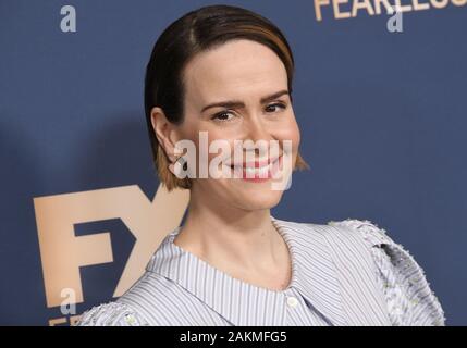 Sarah Paulson arrive à la TCA Starwalk FX Networks hiver tenue à l'hôtel Langham Huntington à Pasadena, CA le Jeudi, Janvier 9, 2020 ?. (Photo par Sthanlee B. Mirador/Sipa USA) Banque D'Images