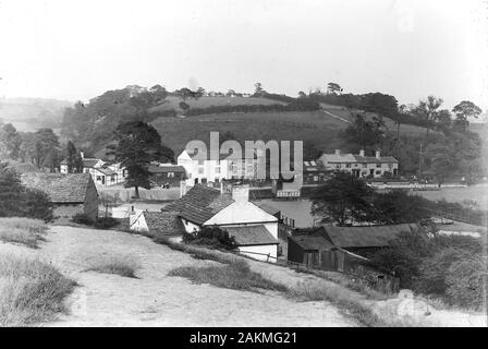 Compte tenu de l'ère d'Edwardian Daisy Nook vue montrant l'OWD Cottage Abs plateau, Failsworth, Manchester, UK. vers 1910. Banque D'Images