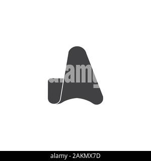 Courbes 3d flèche simple logo Vector Illustration de Vecteur