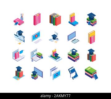 L'icône de l'école, de la classe d'âge préscolaire connaissances leçon Éduaction classe de formation et d'étude thème principal Vector illustration Illustration de Vecteur