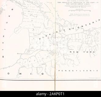 L'âge de glace en Amérique du Nord et son incidence sur l'antiquité de l'homme 5 edwith beaucoup de nouvelles cartes et ill., enland réécrit pour intégrer les faits que le mettre à jour, avec des chapitres sur le lac Agassiz et la cause probable de la glaciation . L'AMÉRIQUE DU NORD. maintenant enterrés à une profondeur de 300 pieds pour une distance d'manymiles. R. W. Ells attire l'attention, aussi, aux nombreux buriedchannels* dans les Cantons de l'Est, dans la province de Qué-bec, dans les environs du lac Memphrémagog. Ces sommes, Toa, exploré à l'heure actuelle, pour le thesake de l'or découvert en eux. Ce ne sont que Banque D'Images